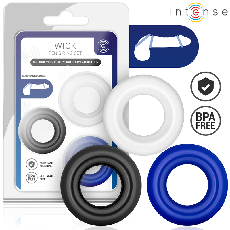 Conjunto de 3 Anéis Penianos INTENSE | Anel Peniano em Silicone