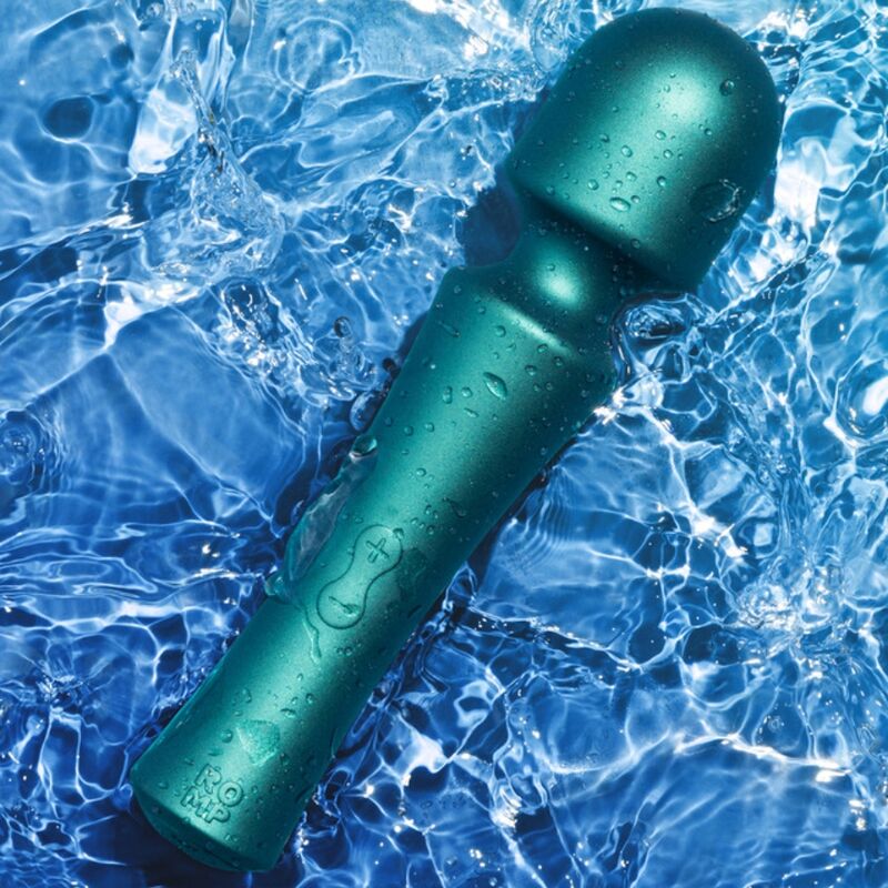 Vibrador Mini Wand ROMP Presto Verde com Cabeça Flexível