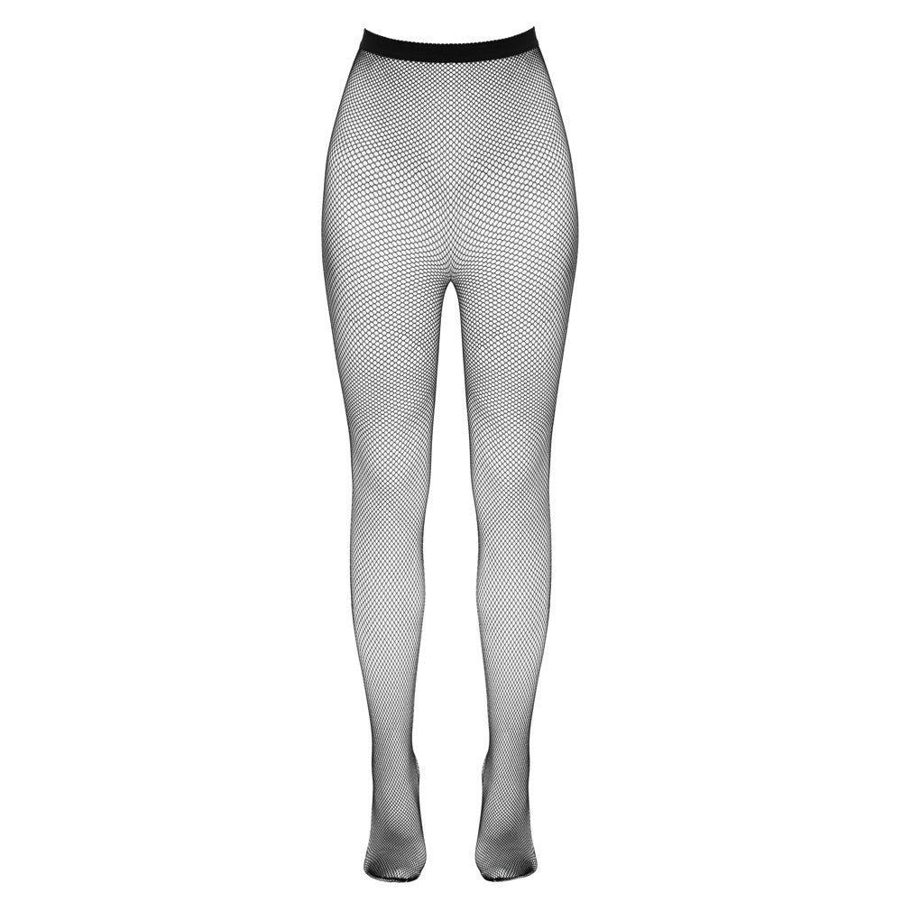 Collants de Rede Preta Elástica
