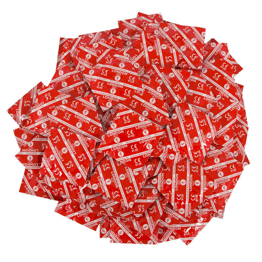 Pack 100 Preservativos de Morango Lubrificados (56mm)