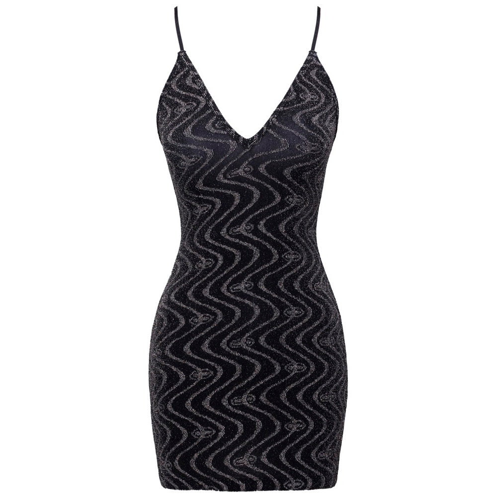 Mini Vestido Wave Glitter