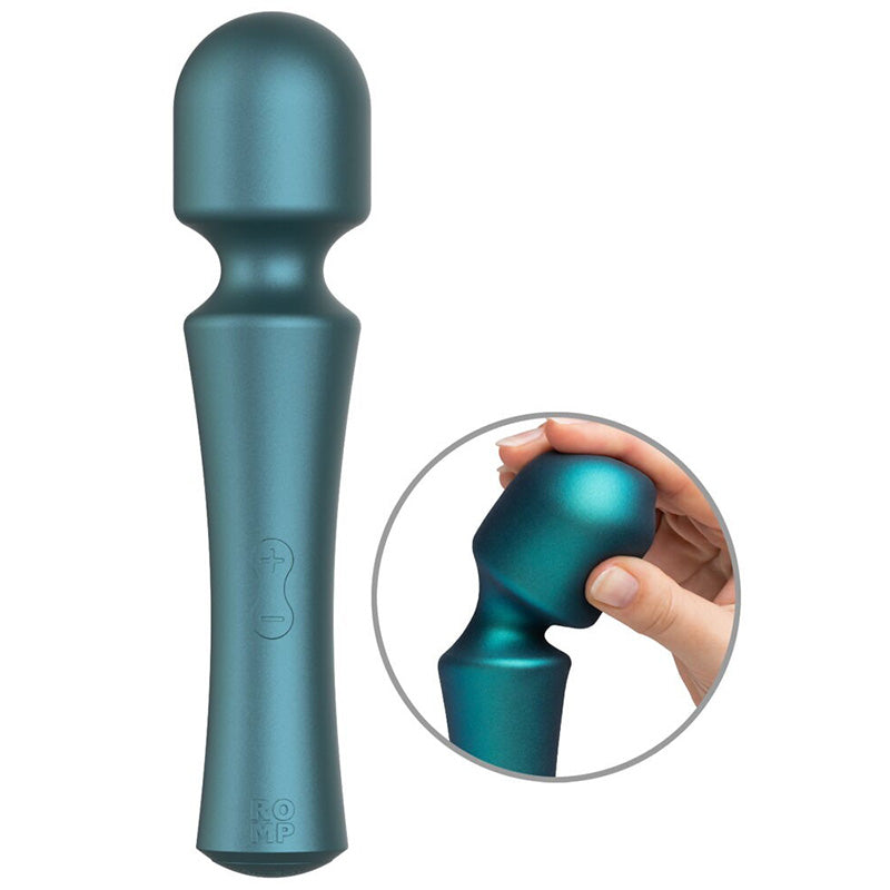 Vibrador Mini Wand ROMP Presto Verde com Cabeça Flexível