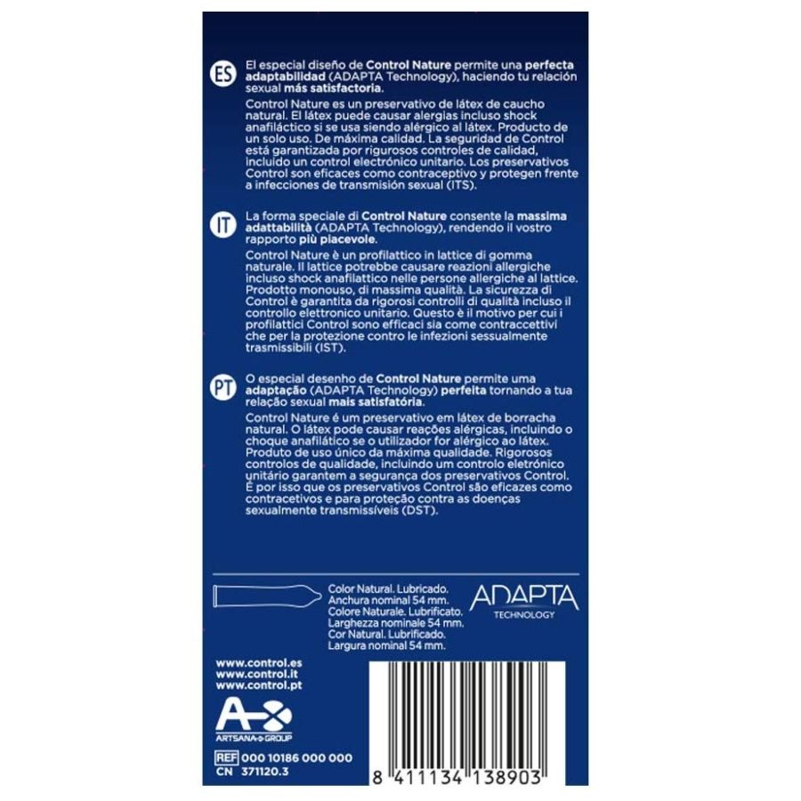 Control Adapta Nature Preservativos 12 Unidades