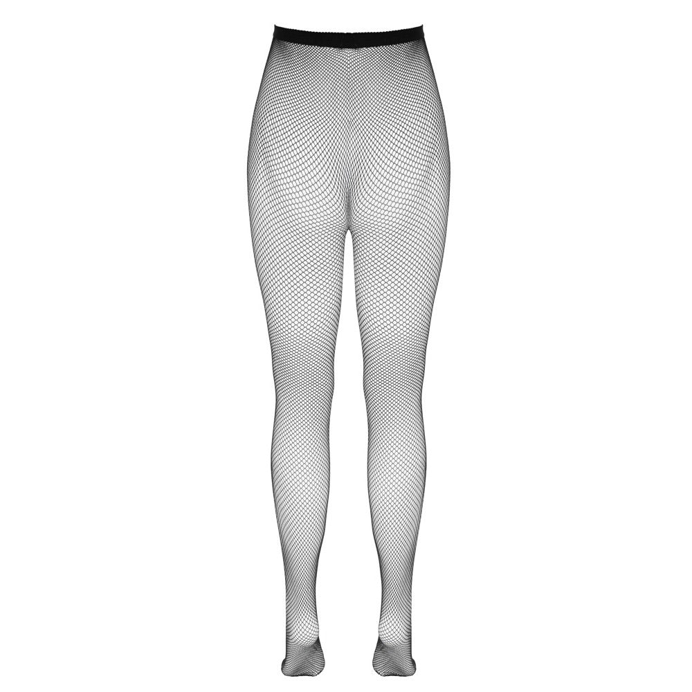 Collants de Rede Preta Elástica