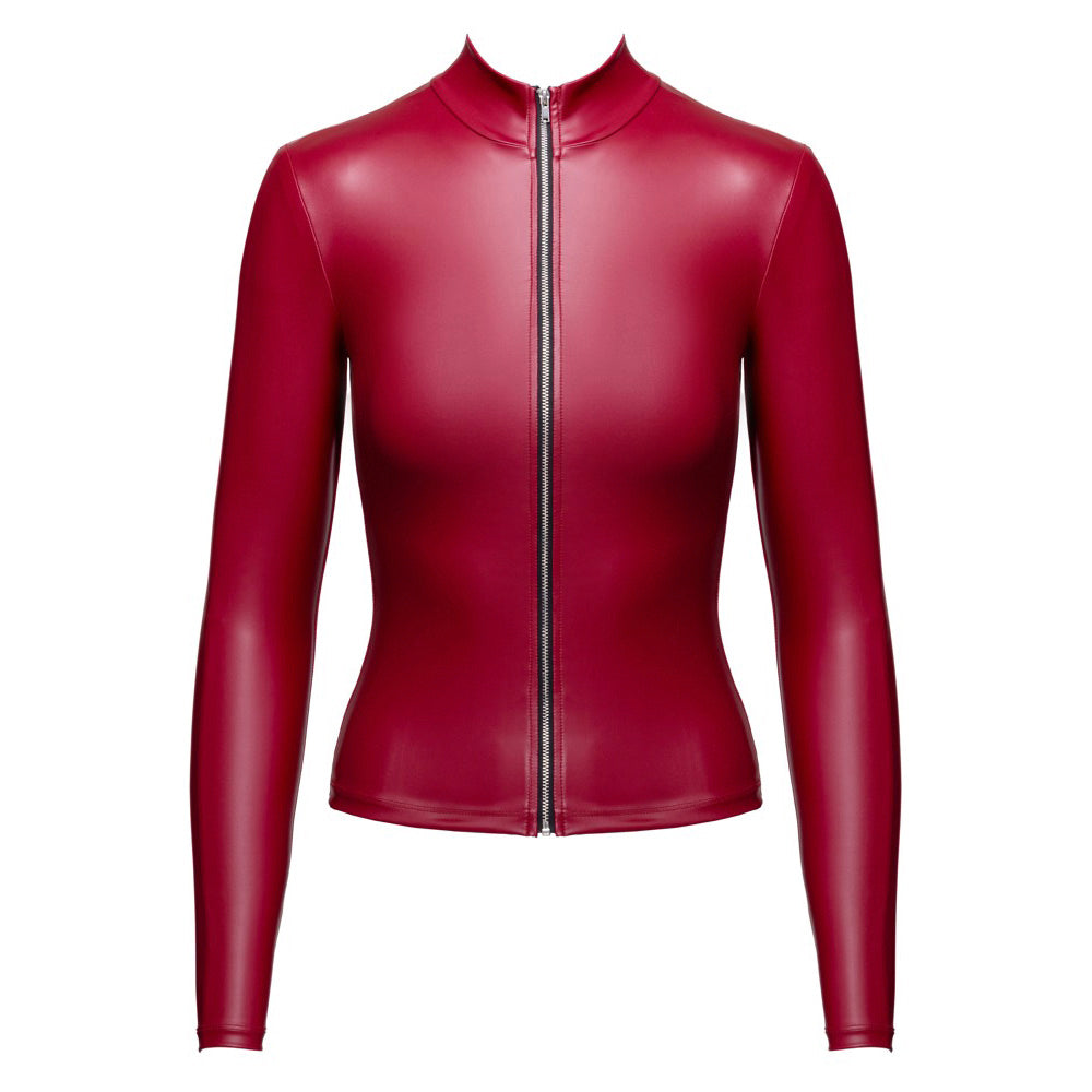 Top Vermelho Efeito Mate Justo com Fecho Cottelli