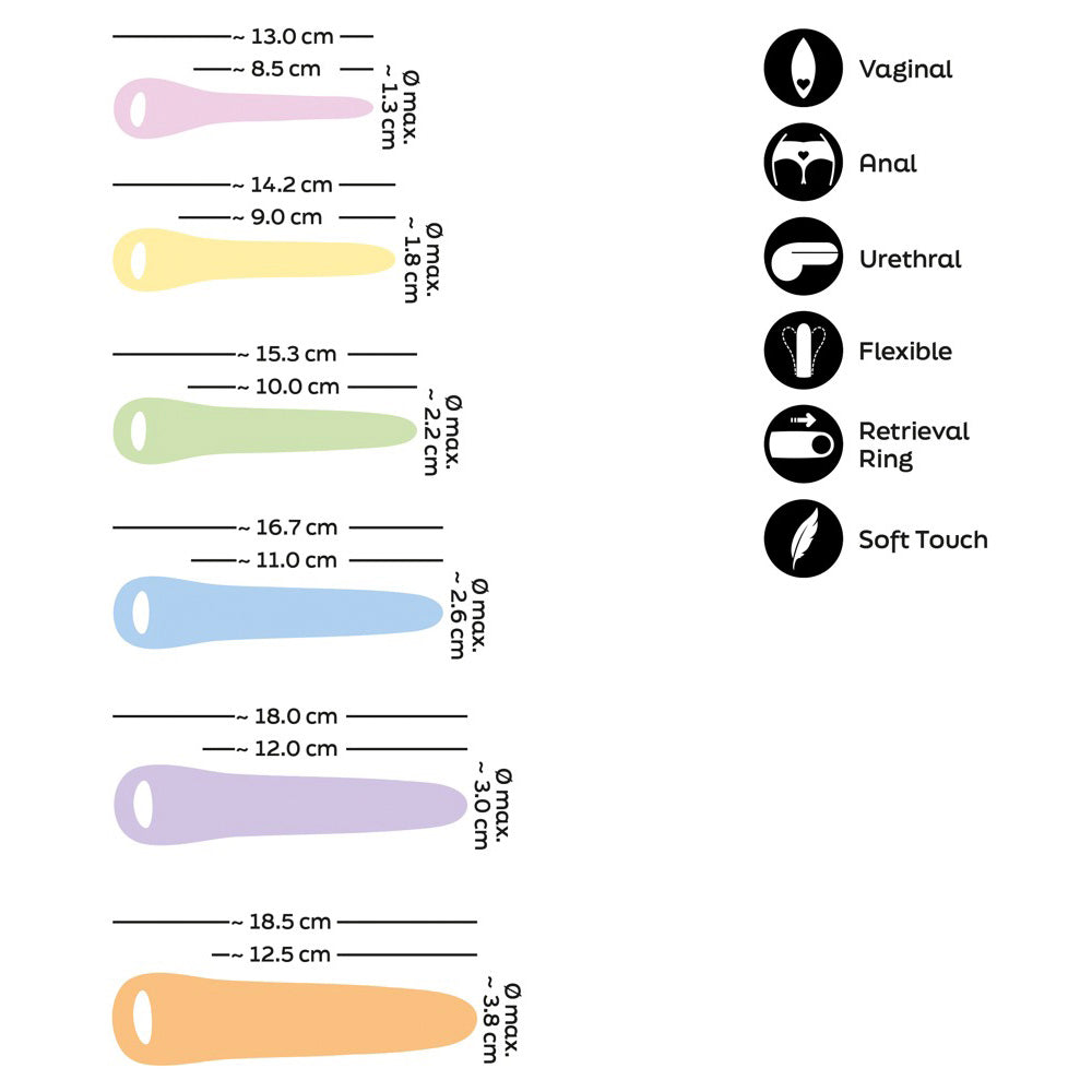 6 Dildos Dilatadores Silicone 2.0
