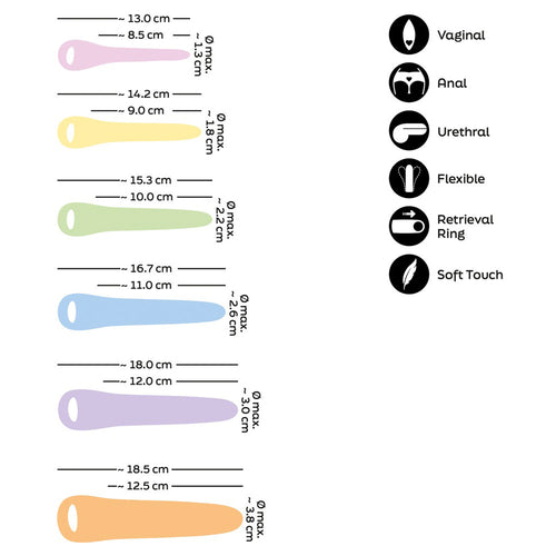 6 Dildos Dilatadores Silicone 2.0