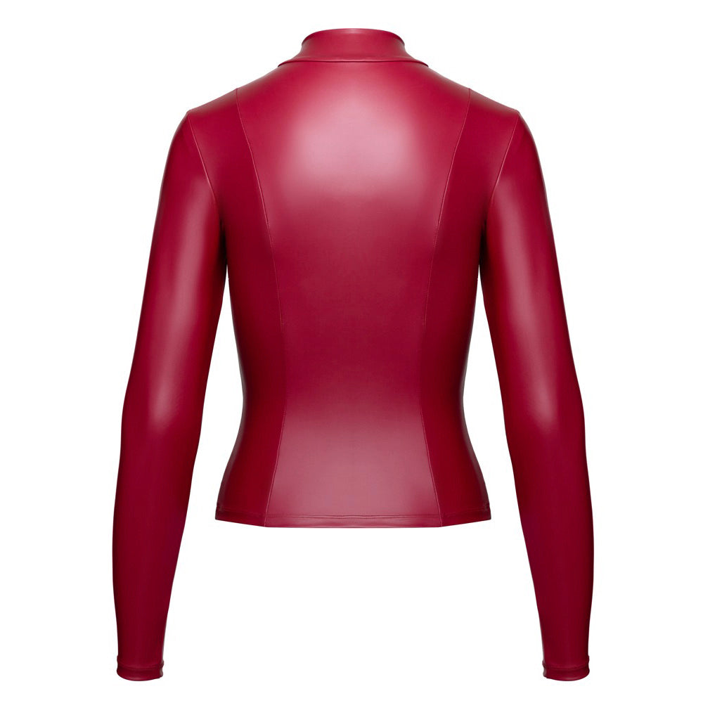 Top Vermelho Efeito Mate Justo com Fecho Cottelli