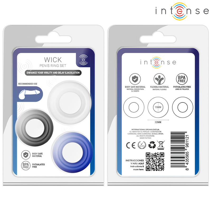 Conjunto de 3 Anéis Penianos INTENSE | Anel Peniano em Silicone