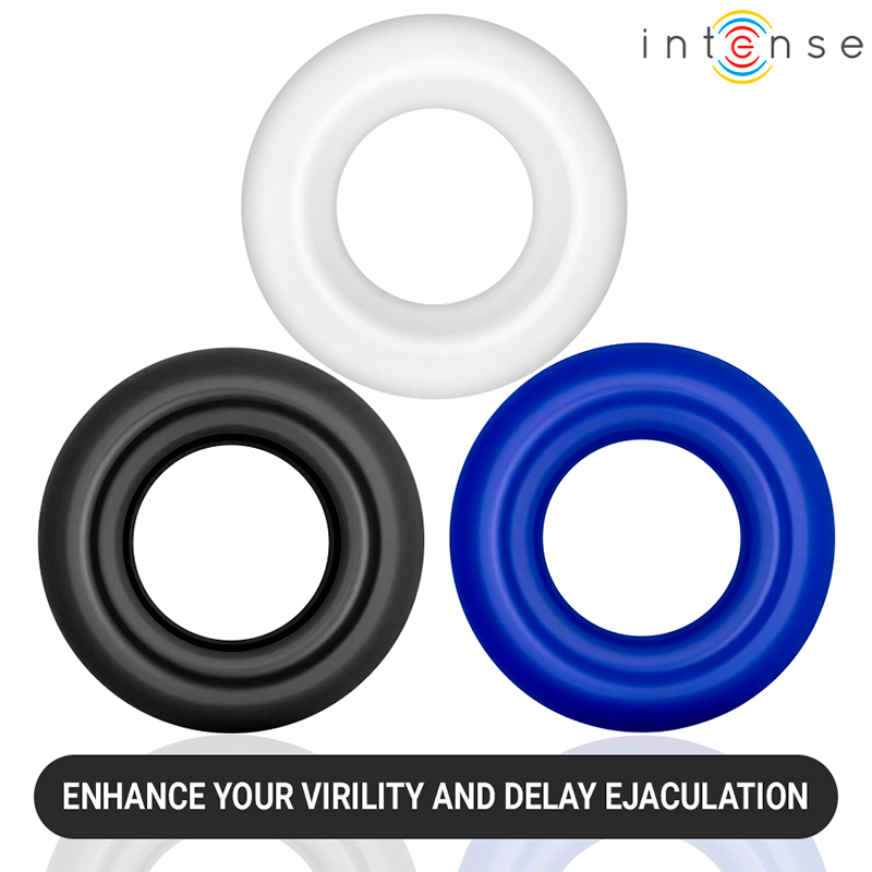 Conjunto de 3 Anéis Penianos INTENSE | Anel Peniano em Silicone