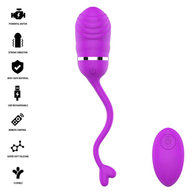Ovo Vibratório Controlo Remoto SOOKIE Roxo Recarregável