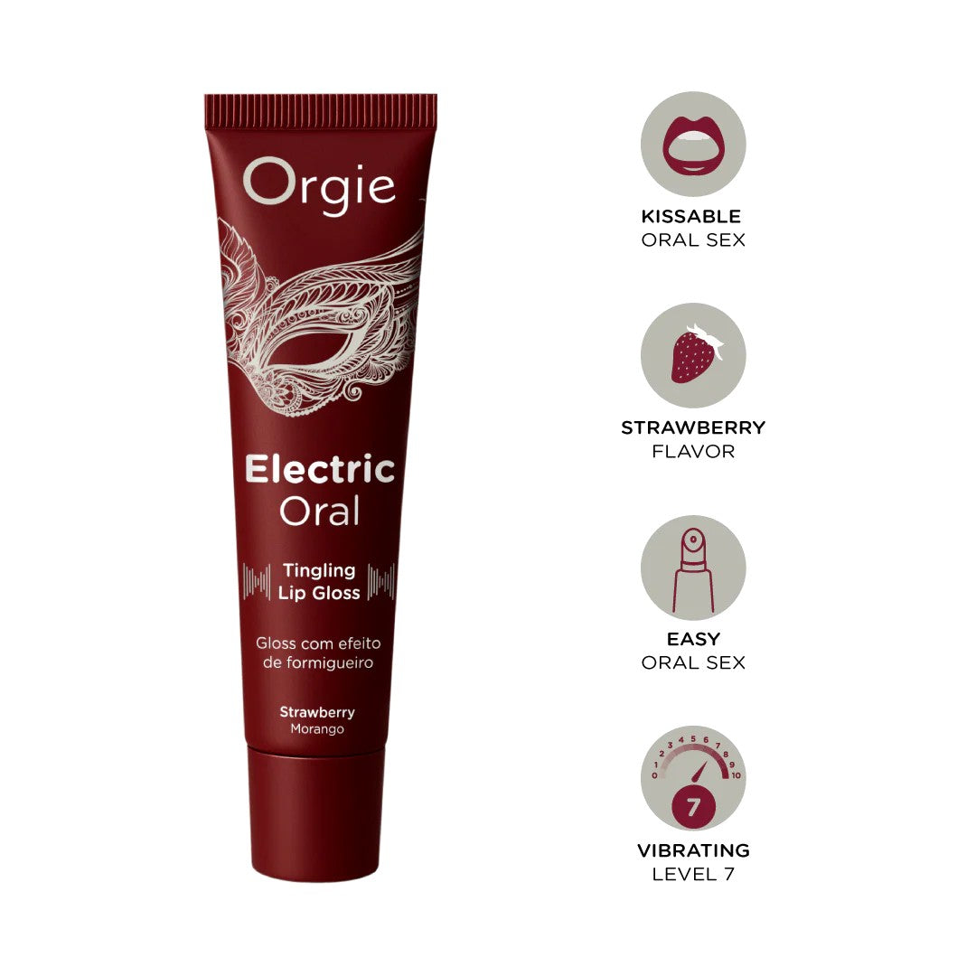 Batom Lip Gloss com Efeito Formigueiro Morango 10ml