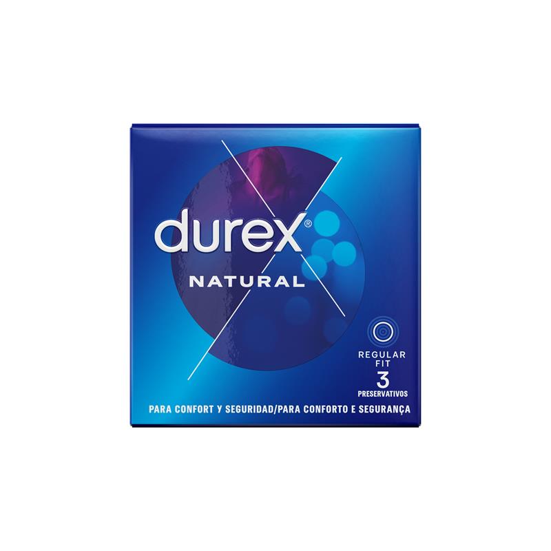 3 Preservativos Durex Natural