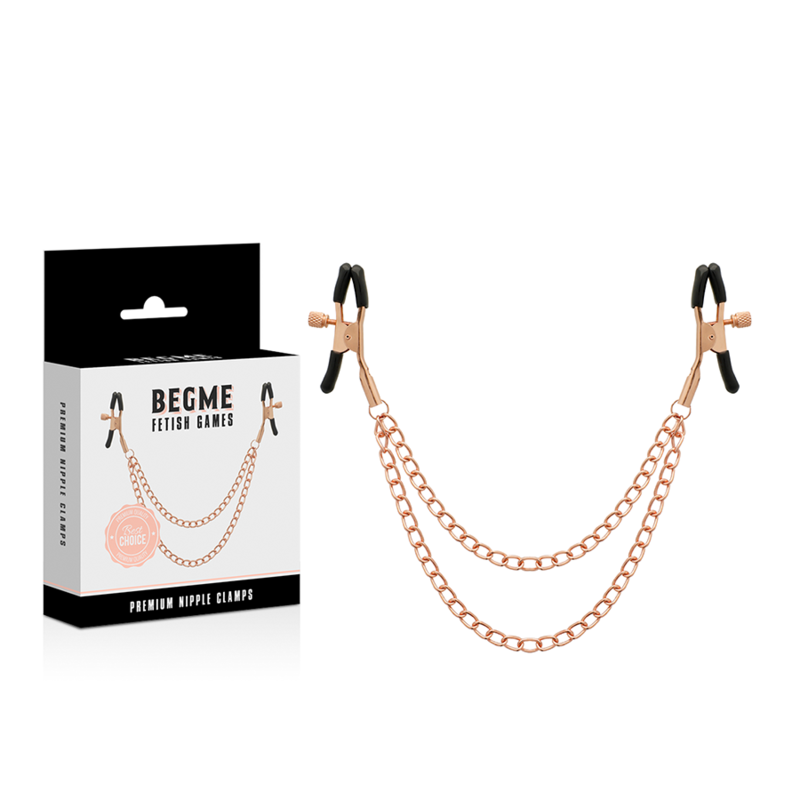 Begme Black Edition Pinças de Mamilo com Corrente