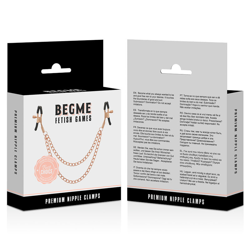 Begme Black Edition Pinças de Mamilo com Corrente