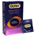 Preservativos Sem Látex Extra Lubrificados Durex Intensity (Pack de 8)