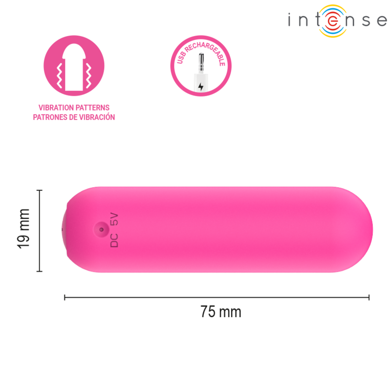 Vibrador Bullet com Controlo Remoto Intense Judy | Rosa
