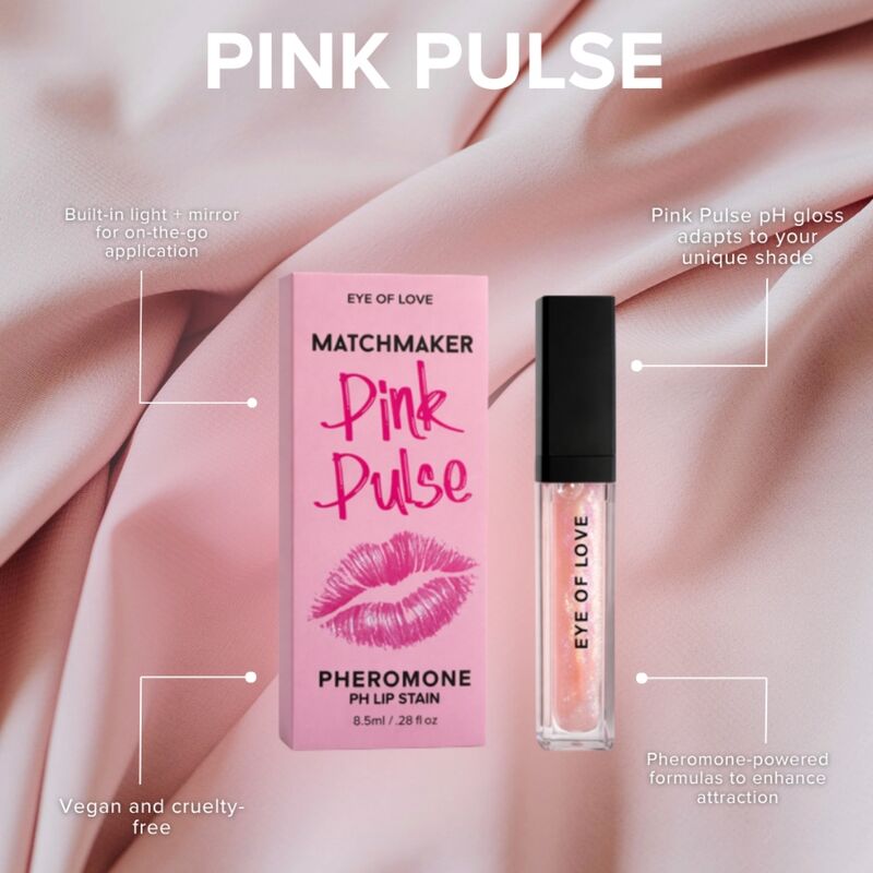 Batom Reativo ao pH com Feromonas Eye of Love Pink Pulse 8,5 ml