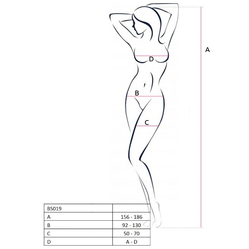Bodystocking Arrastão com Abertura BS019 Preto | Passion