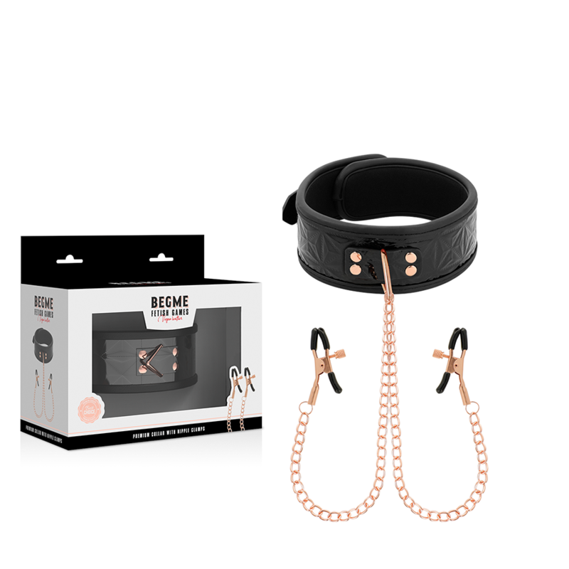 Colar com Pinças para Mamilos Black Edition | Begme BDSM