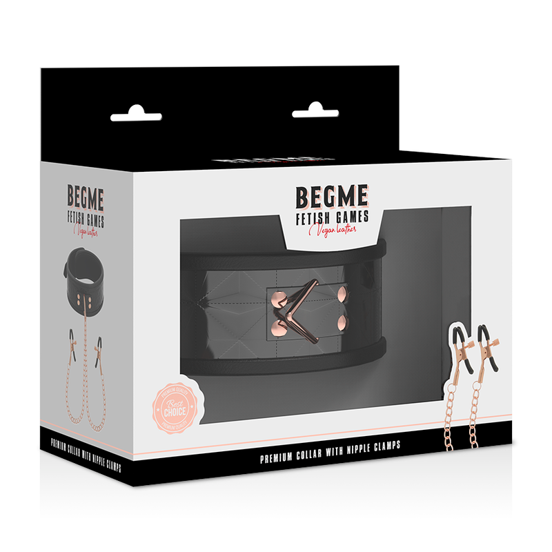 Colar com Pinças para Mamilos Black Edition | Begme BDSM
