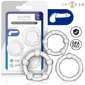 Conjunto de 3 Anéis Penianos INTENSE Bourne de Silicone