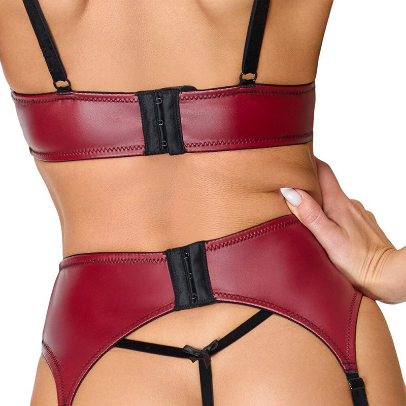 Conjunto de Lingerie com Ligas e Peito Aberto | Cottelli