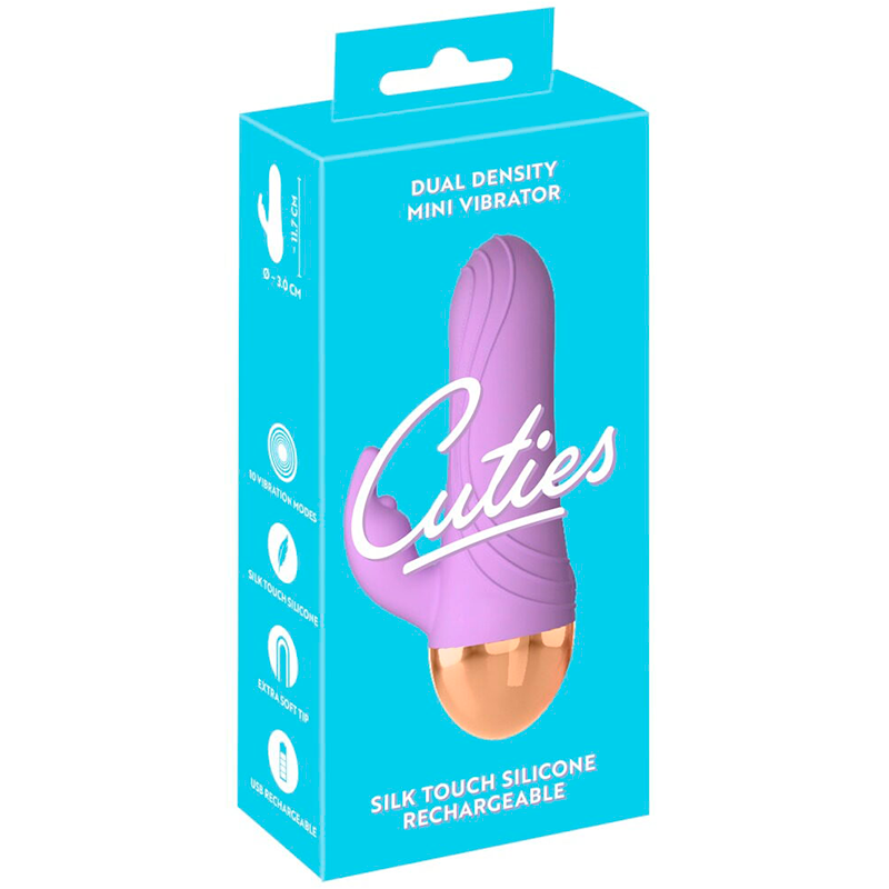 Cuties Mini Vibrador Rabbit de Silicone Dupla Densidade