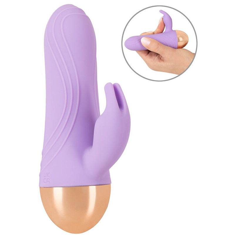 Cuties Mini Vibrador Rabbit de Silicone Dupla Densidade