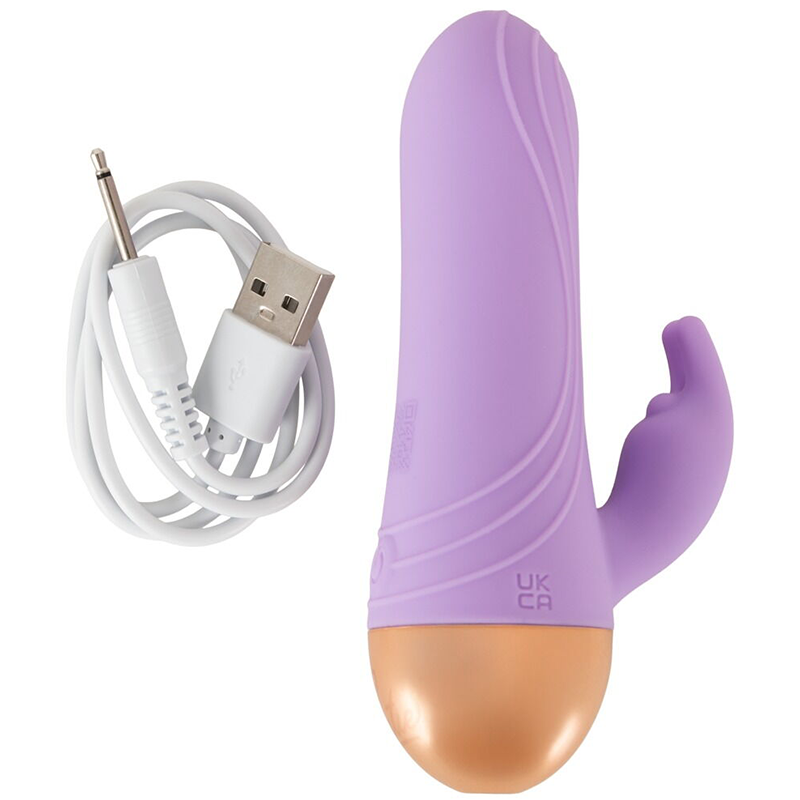 Cuties Mini Vibrador Rabbit de Silicone Dupla Densidade