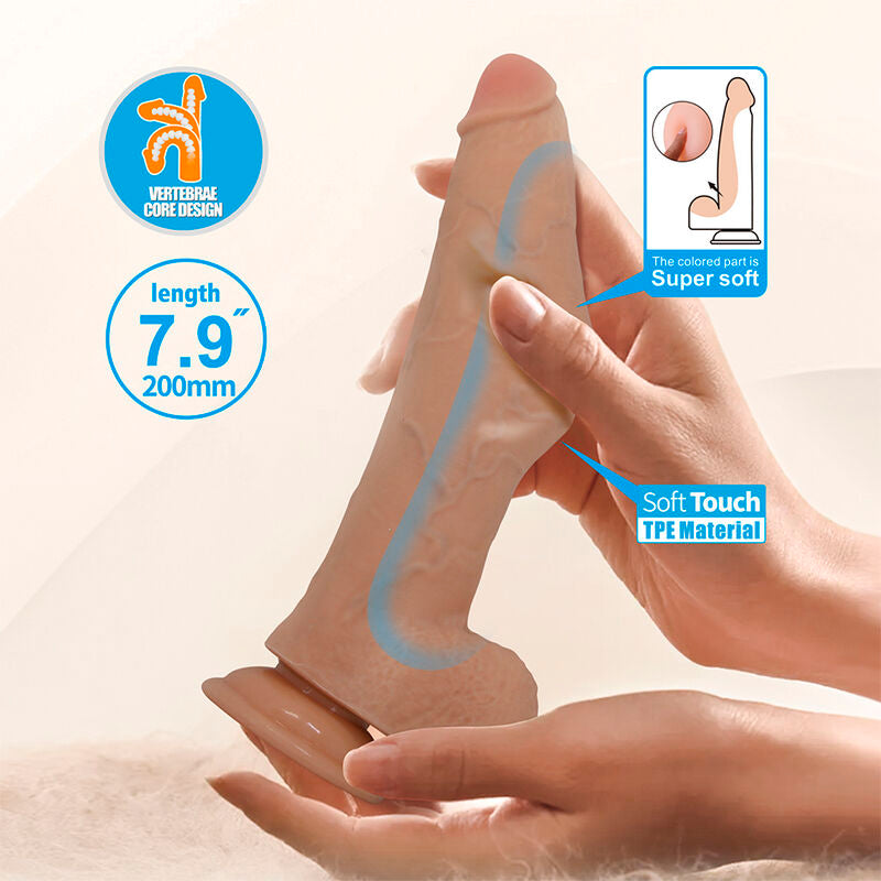 Dildo Realista Flexível com Ventosa Pretty Love Fabian 23 cm