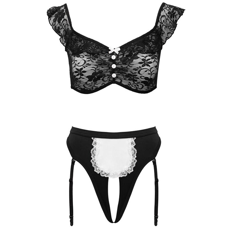 Fantasia de Empregada com Abertura Maid Set | Cottelli
