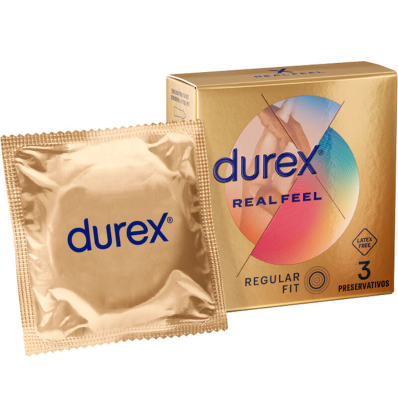 3 Preservativos Durex Real Feel sem Latex