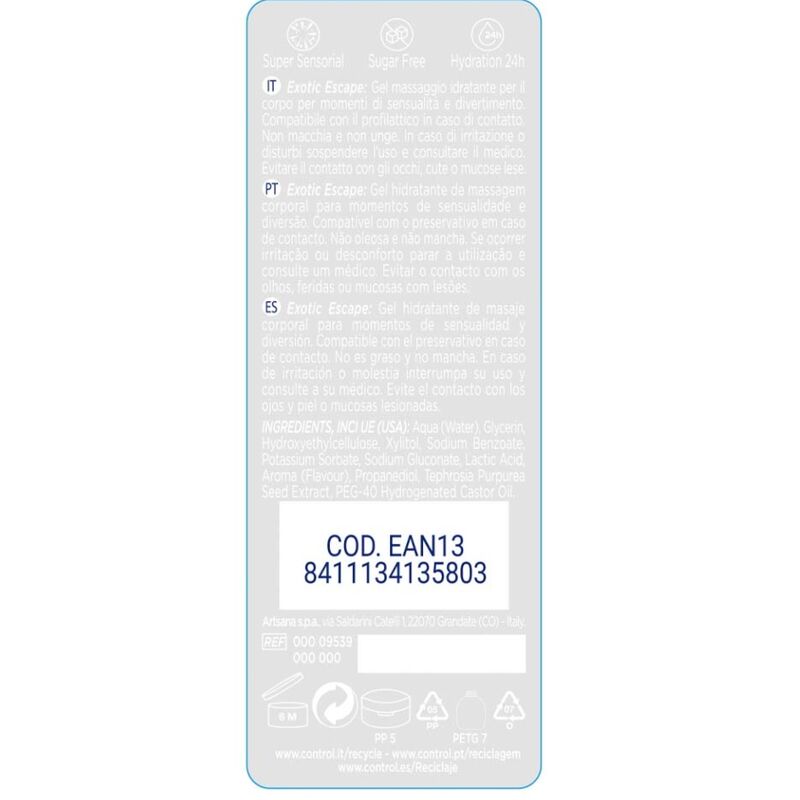 2 em 1 Gel Massagens Escapadinha Exótica 200ml
