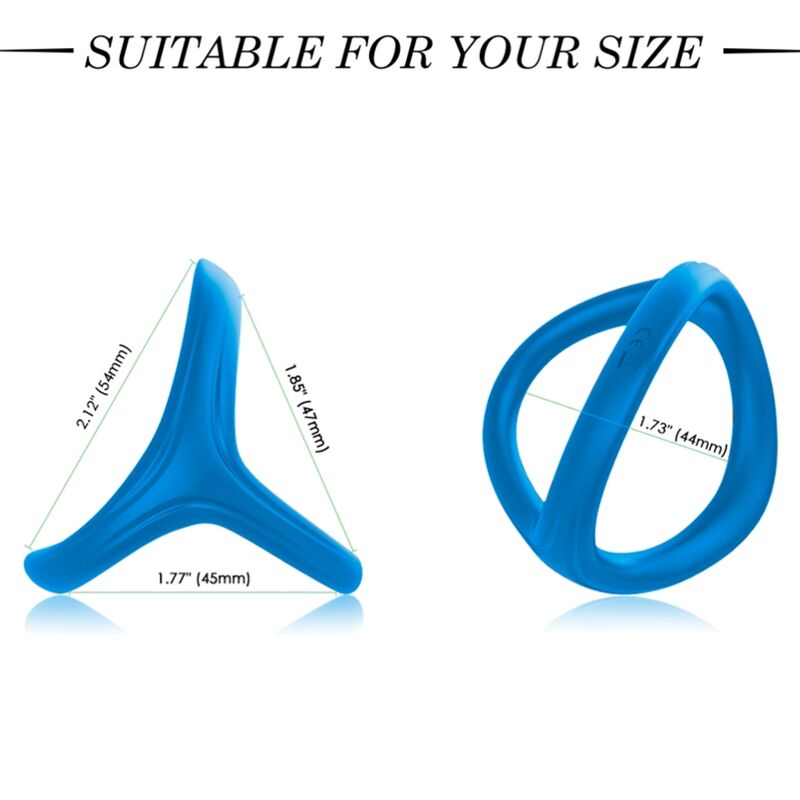 Anel Peniano de Silicone ARMONY Tresor Azul | Prazer e Firmeza