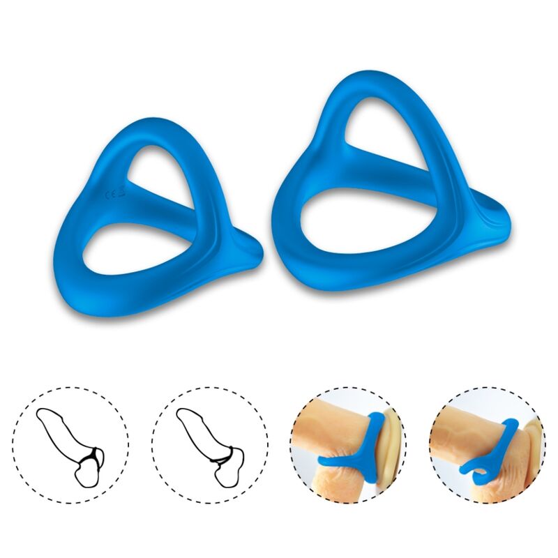 Anel Peniano de Silicone ARMONY Tresor Azul | Prazer e Firmeza