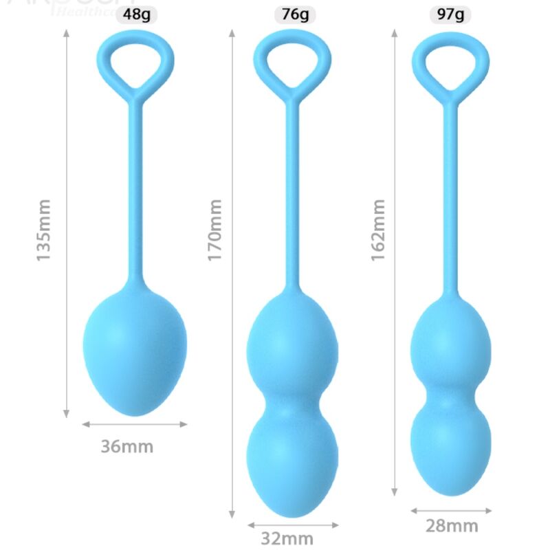 Halteres Vaginais ARMONY Anabiosis 3 Níveis Azul | Saúde Pélvica