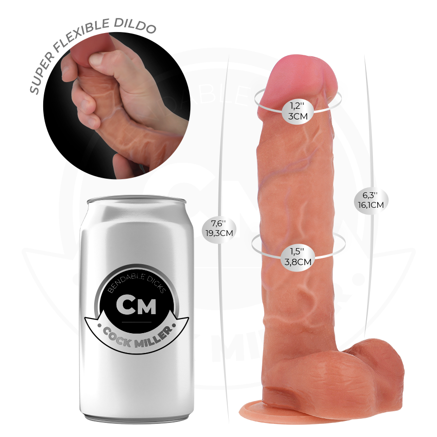Dildo Articulável Hiper-Realista 19,3cm