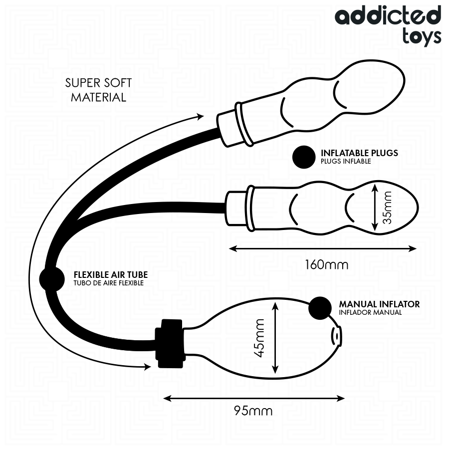 2 Plugs Anais Insufláveis Modelo 1