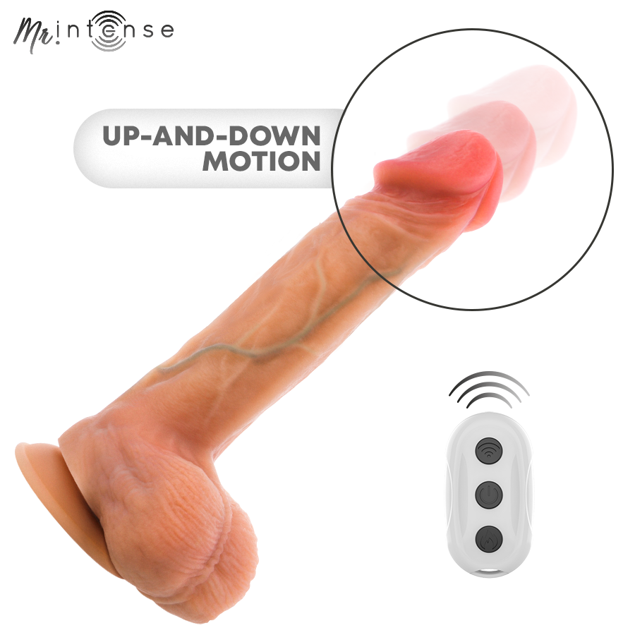 Vibrador Logan Mr Intense em Silicone com Aquecimento e Comando (20 cm)