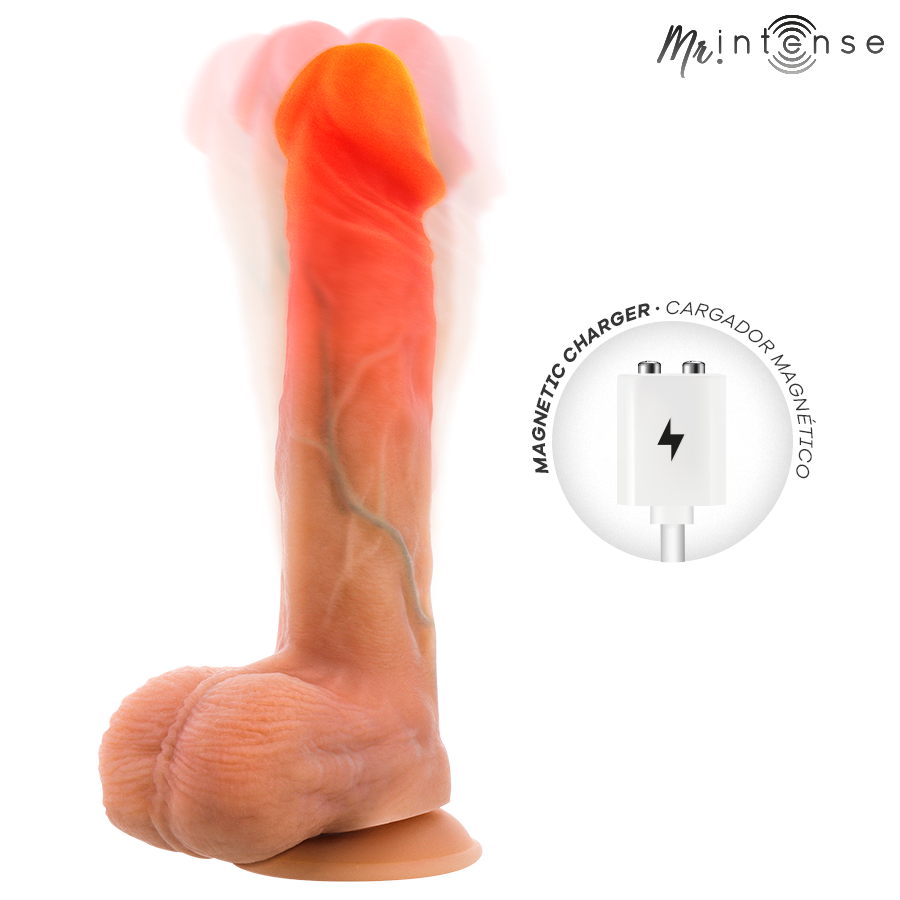 Vibrador Logan Mr Intense em Silicone com Aquecimento e Comando (20 cm)