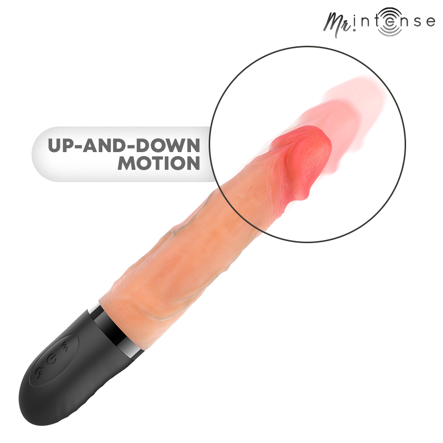 Vibrador Jean Up&Down de Silicone com Efeito de Calor 24cm