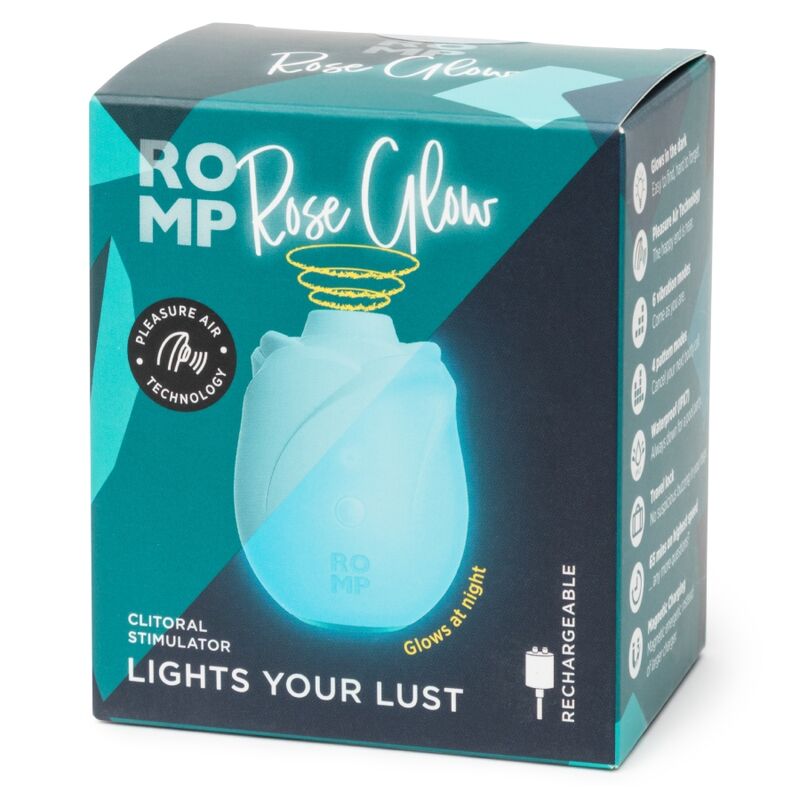 Sugador Clitorial Blue Rose Brilha no Escuro