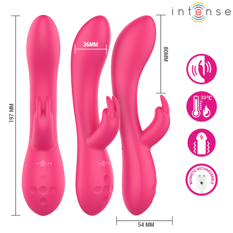 Tammy Vibrador de Aquecimento 19cm USB Recarregável