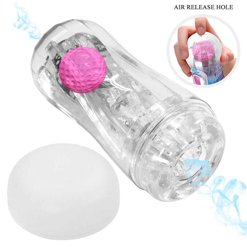 Copo Masturbador Texturizado 360º Transparente Pretty Love
