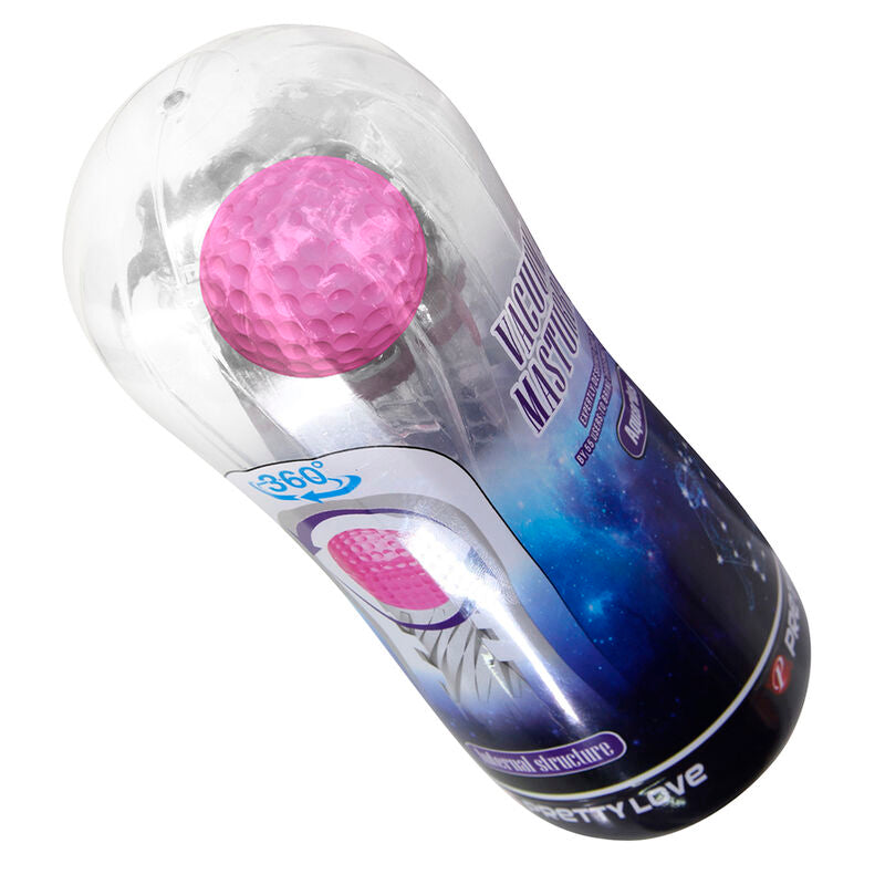 Copo Masturbador Texturizado 360º Transparente Pretty Love