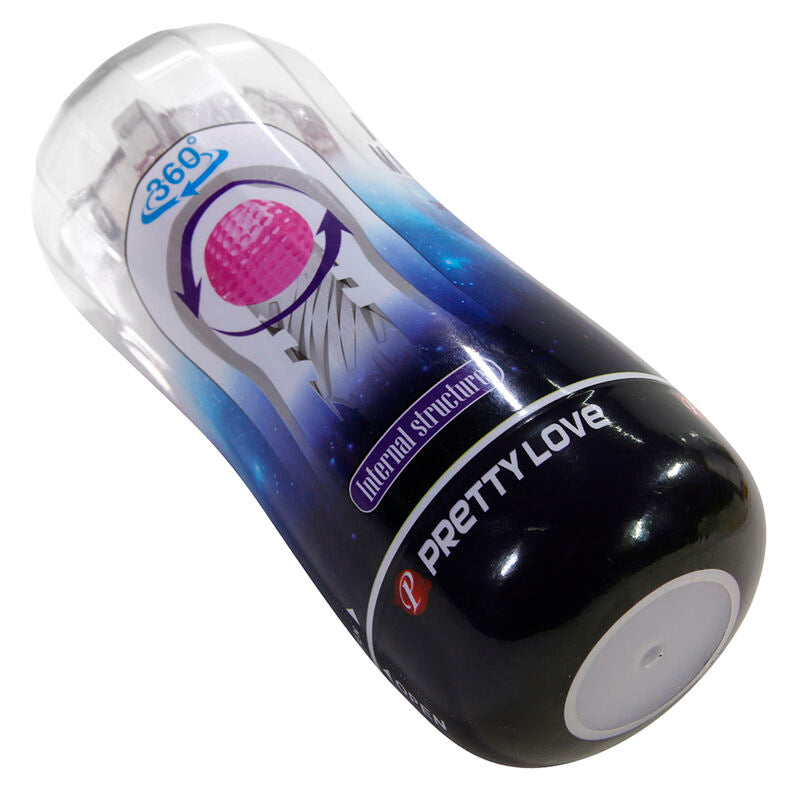 Copo Masturbador Texturizado 360º Transparente Pretty Love