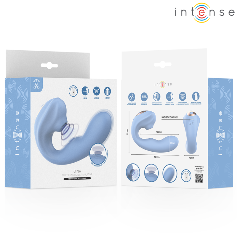 Estimulador Clitorial Gina Multifuncional USB Recarregável