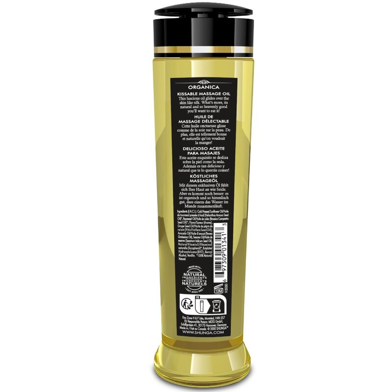 Óleo de Massagem Orgânico Shunga Framboesa (240 ml)