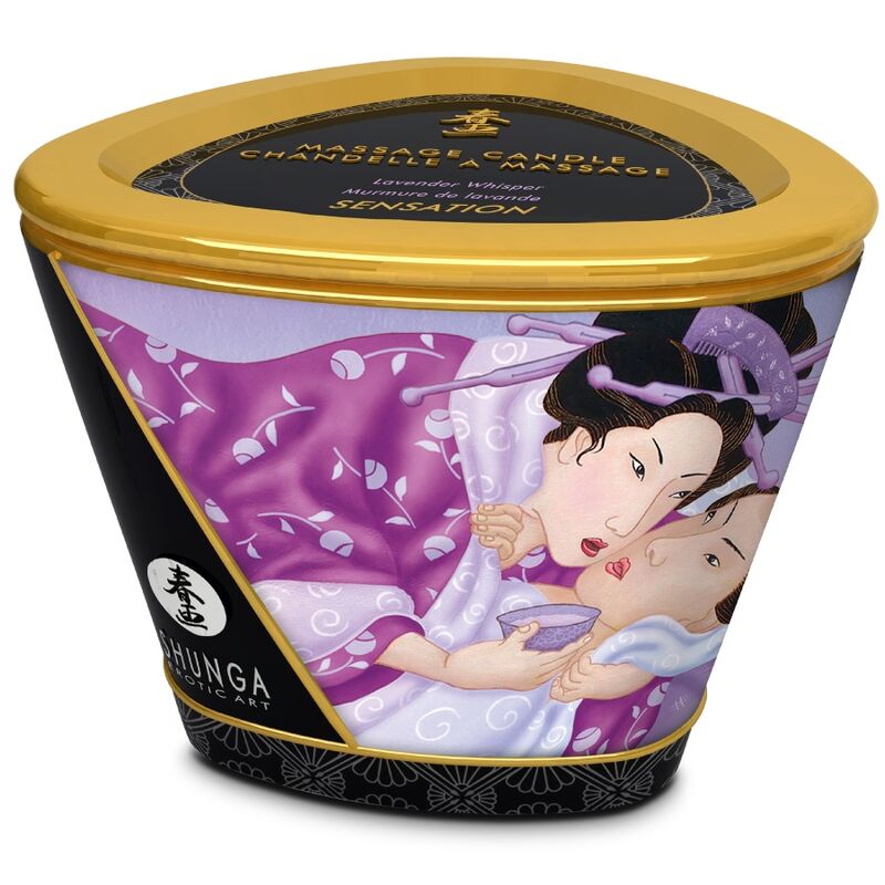Vela de Massagem Relaxante e Sensual Shunga Lavanda 170 ml